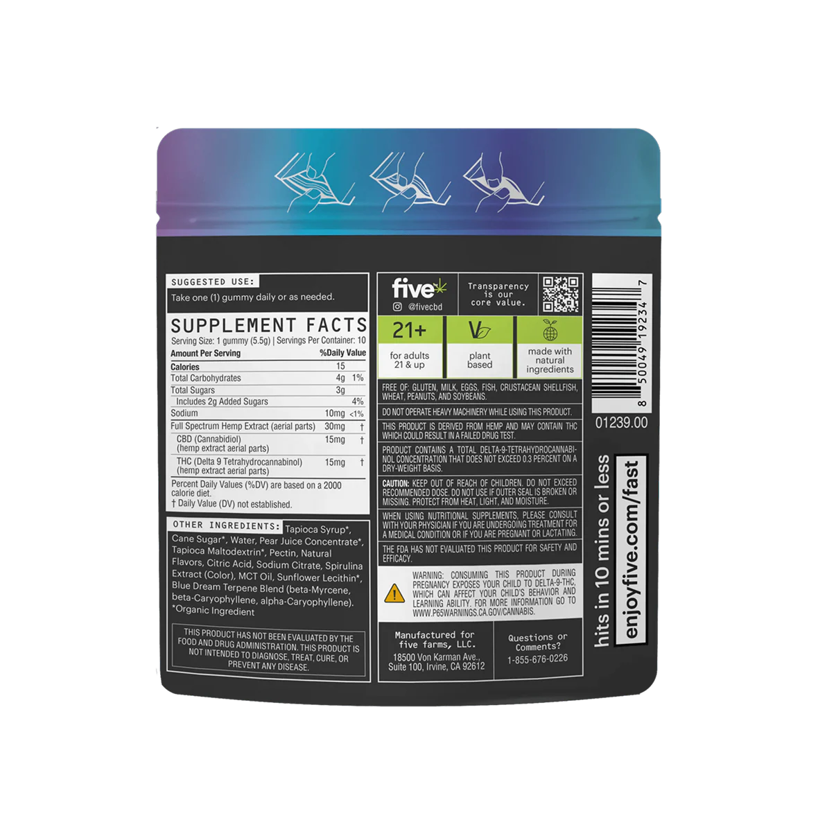 blue dream fast-acting 15mg thc gummies - Image 9